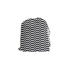 Wave Pattern Wavy Water Seamless Drawstring Pouch (small) by Nexatart