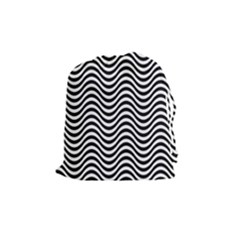 Wave Pattern Wavy Water Seamless Drawstring Pouch (medium) by Nexatart