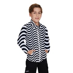 Wave Pattern Wavy Water Seamless Windbreaker (kids)