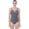 Wave Pattern Wavy Water Seamless Cut Out Top Tankini Set View1