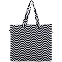 Wave Pattern Wavy Water Seamless Canvas Travel Bag