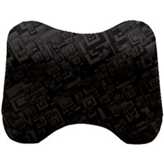 Black Rectangle Wallpaper Grey Head Support Cushion by Nexatart