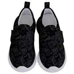 Black Rectangle Wallpaper Grey Velcro Strap Shoes by Nexatart