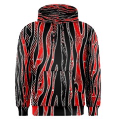 Blackandredswirldesignflipbigger Men s Pullover Hoodie