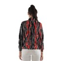 Blackandredswirldesignflipbigger Windbreaker (Women) View2