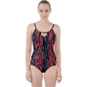 Blackandredswirldesignflipbigger Cut Out Top Tankini Set View1