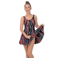 Blackandredswirldesignflipbigger Inside Out Casual Dress by flipstylezfashionsLLC