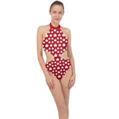 Cute Canada  Halter Side Cut Swimsuit