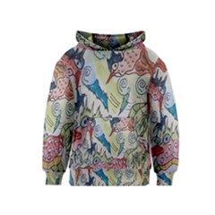 Watercolor Postcard2 Kids  Pullover Hoodie