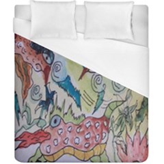 Watercolor Postcard2 Duvet Cover (california King Size) by chellerayartisans