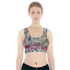 Watercolor Postcard2 Sports Bra With Pocket