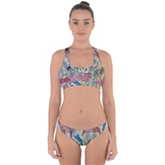 Watercolor Postcard2 Cross Back Hipster Bikini Set