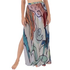 Watercolor Postcard2 Maxi Chiffon Tie-up Sarong