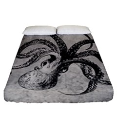 Vintage Octopus  Fitted Sheet (queen Size)