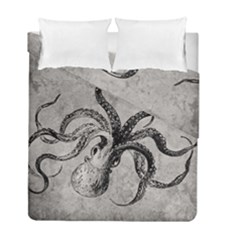 Vintage Octopus  Duvet Cover Double Side (full/ Double Size) by Valentinaart