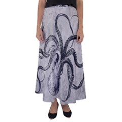 Vintage Octopus  Flared Maxi Skirt by Valentinaart