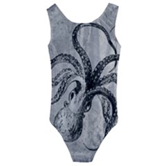 Vintage Octopus  Kids  Cut-out Back One Piece Swimsuit