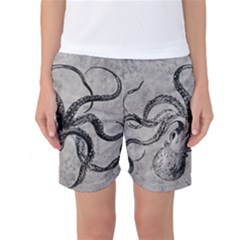 Vintage Octopus  Women s Basketball Shorts by Valentinaart