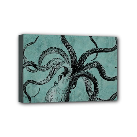 Vintage Octopus  Mini Canvas 6  X 4  (stretched) by Valentinaart