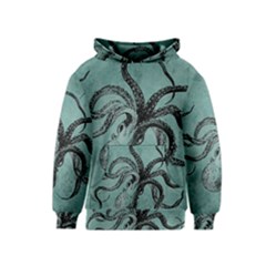 Vintage Octopus  Kids  Pullover Hoodie by Valentinaart