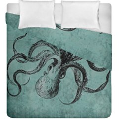 Vintage Octopus  Duvet Cover Double Side (king Size) by Valentinaart