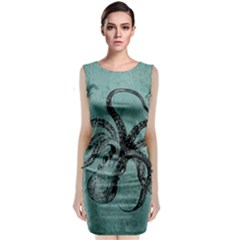 Vintage Octopus  Sleeveless Velvet Midi Dress by Valentinaart