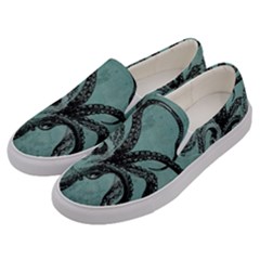 Vintage Octopus  Men s Canvas Slip Ons by Valentinaart