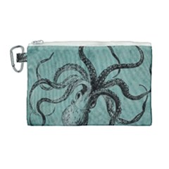 Vintage Octopus  Canvas Cosmetic Bag (large) by Valentinaart