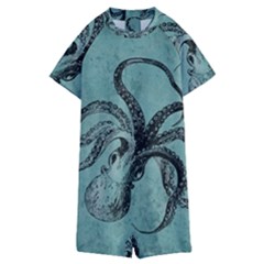 Vintage Octopus  Kids  Boyleg Half Suit Swimwear