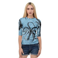 Vintage Octopus  Quarter Sleeve Raglan Tee