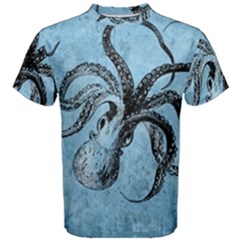 Vintage Octopus  Men s Cotton Tee by Valentinaart