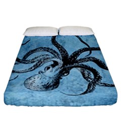 Vintage Octopus  Fitted Sheet (california King Size) by Valentinaart