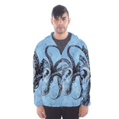 Vintage Octopus  Hooded Windbreaker (men) by Valentinaart