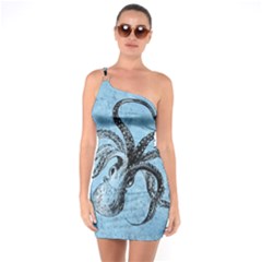 Vintage Octopus  One Soulder Bodycon Dress by Valentinaart