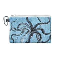 Vintage Octopus  Canvas Cosmetic Bag (medium) by Valentinaart