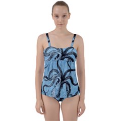 Vintage Octopus  Twist Front Tankini Set