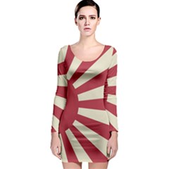 Rising Sun Flag Long Sleeve Bodycon Dress by Valentinaart