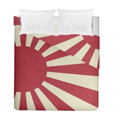 Rising Sun Flag Duvet Cover Double Side (full/ Double Size) by Valentinaart