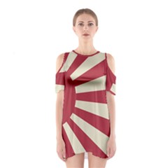 Rising Sun Flag Shoulder Cutout One Piece Dress