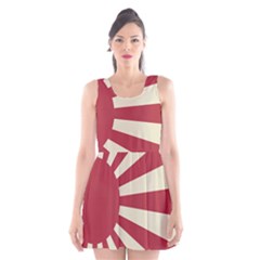 Rising Sun Flag Scoop Neck Skater Dress