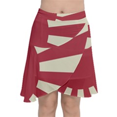 Rising Sun Flag Chiffon Wrap Front Skirt by Valentinaart