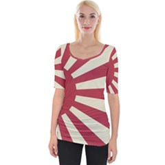 Rising Sun Flag Wide Neckline Tee