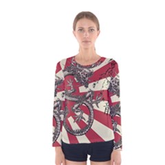 Rising Sun Flag Women s Long Sleeve Tee