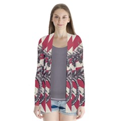 Rising Sun Flag Drape Collar Cardigan by Valentinaart