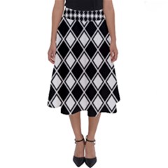 Square Diagonal Pattern Seamless Perfect Length Midi Skirt by Nexatart