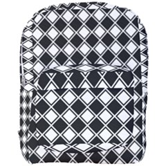 Square Diagonal Pattern Seamless Full Print Backpack by Nexatart