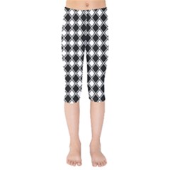 Square Diagonal Pattern Seamless Kids  Capri Leggings  by Nexatart