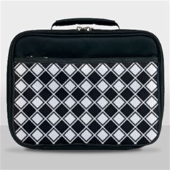 Square Diagonal Pattern Seamless Lunch Bag by Nexatart