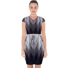 Feather Graphic Design Background Capsleeve Drawstring Dress  by Nexatart