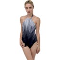 Feather Graphic Design Background Go with the Flow One Piece Swimsuit View1